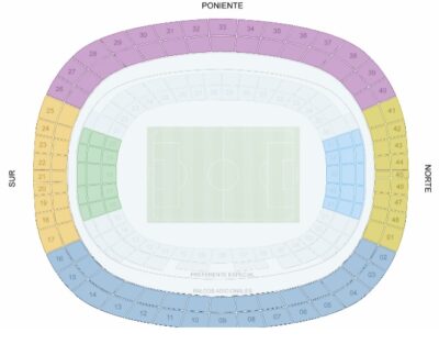 Estadio Jalisco Mapa de Zonas y Lugares