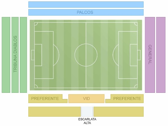 Estadio Nemesio Diez mapa de asientos