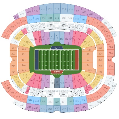 Allegiant Stadium mapa de tickets
